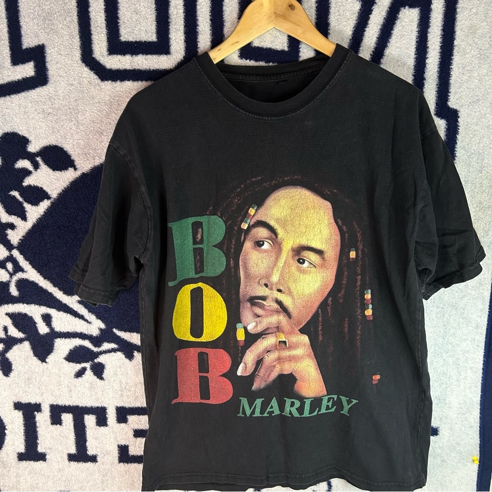 Bob Marley Vintage 90s Graphic AOP Double Sided T-Shirt Size XL Double Sided